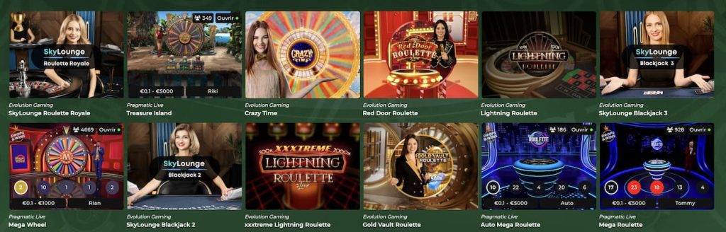 Jeux Live Casino DublinBet